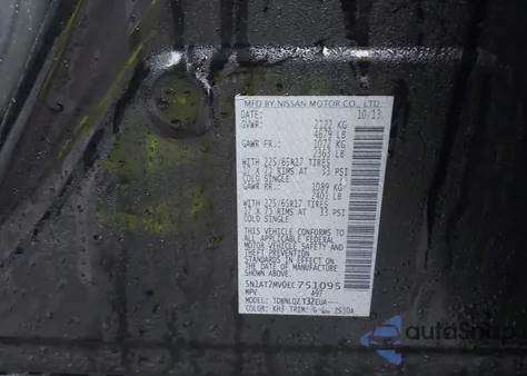 2014 Nissan Rogue Sv z USA, uszkodzony, nr VIN 5N1AT2MV0EC751095